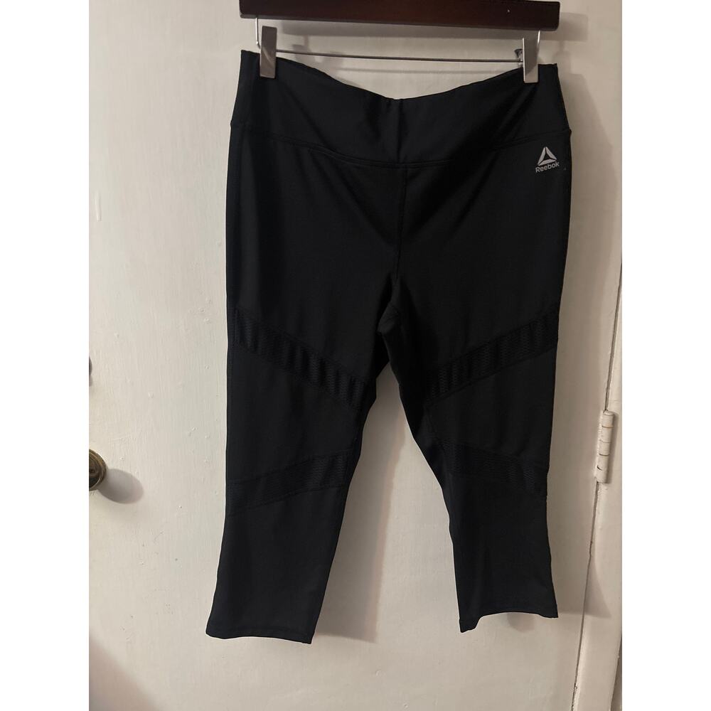 Reebok Training Skinny Black Capri Legging L Athleisure Gorpcore Sportswear Gym